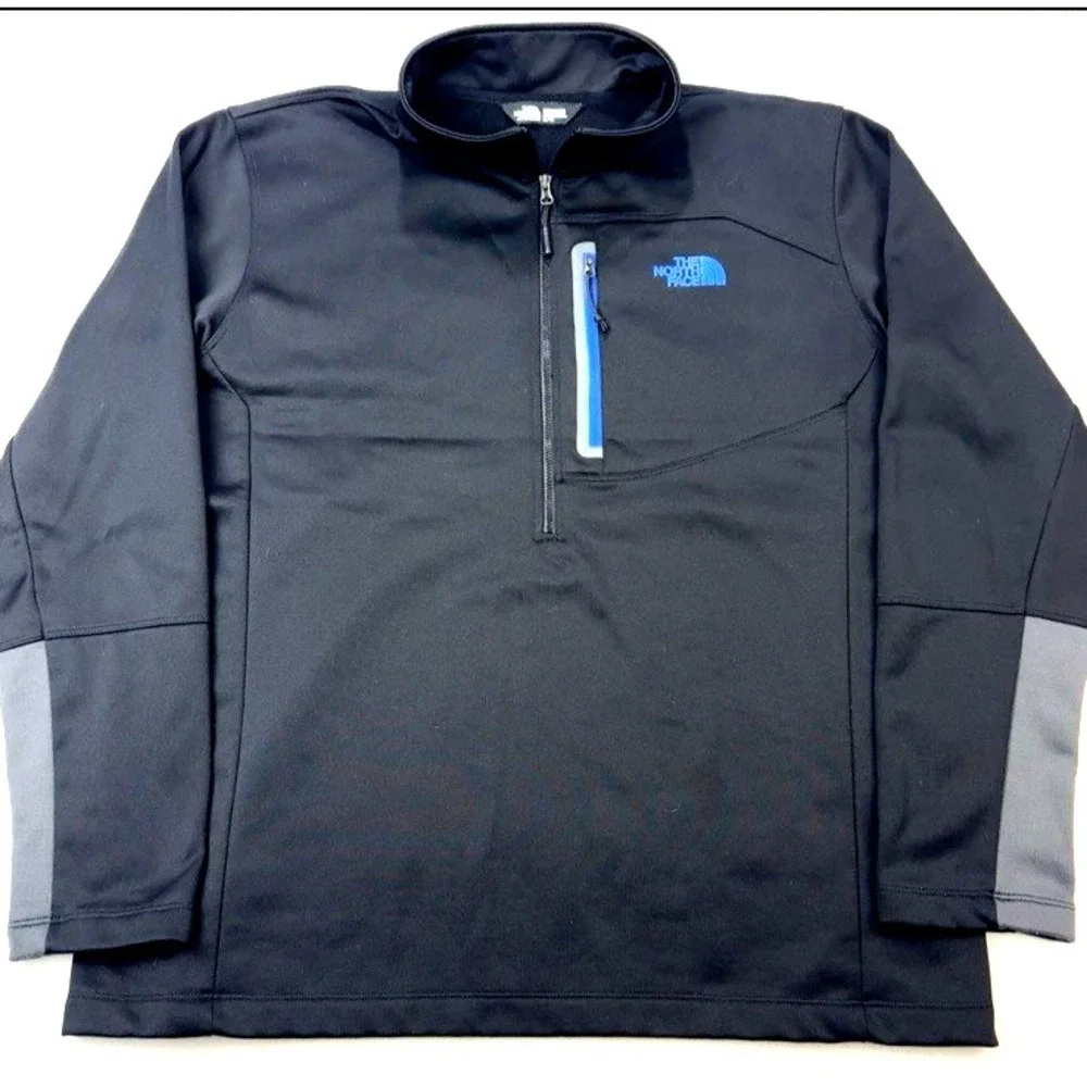 North Face Canyonlands 1/2 Zip Pullover Men XL Black Zip Pkt Tech Utility